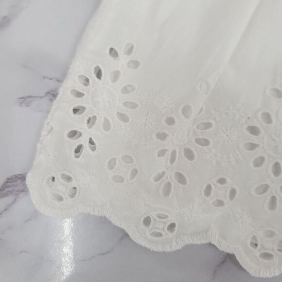 Baby Gap White Eyelet Dress / Blouse Cotton Girls Infant Size 6-12mo - Picture 6 of 15